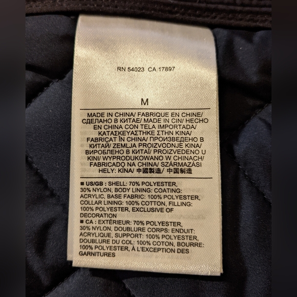 Banana Republic blue quilted jacket medium